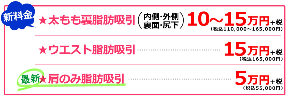 太もも裏・お腹脂肪吸引