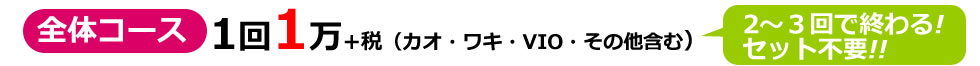 医療レーザー脱毛 料金