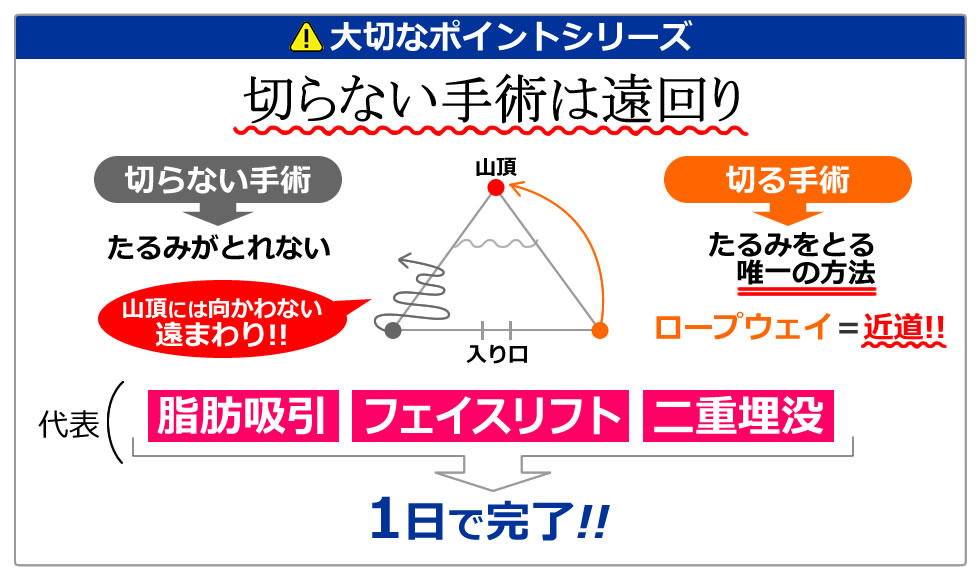 大切なポイントシリーズ：切らない手術は遠回り